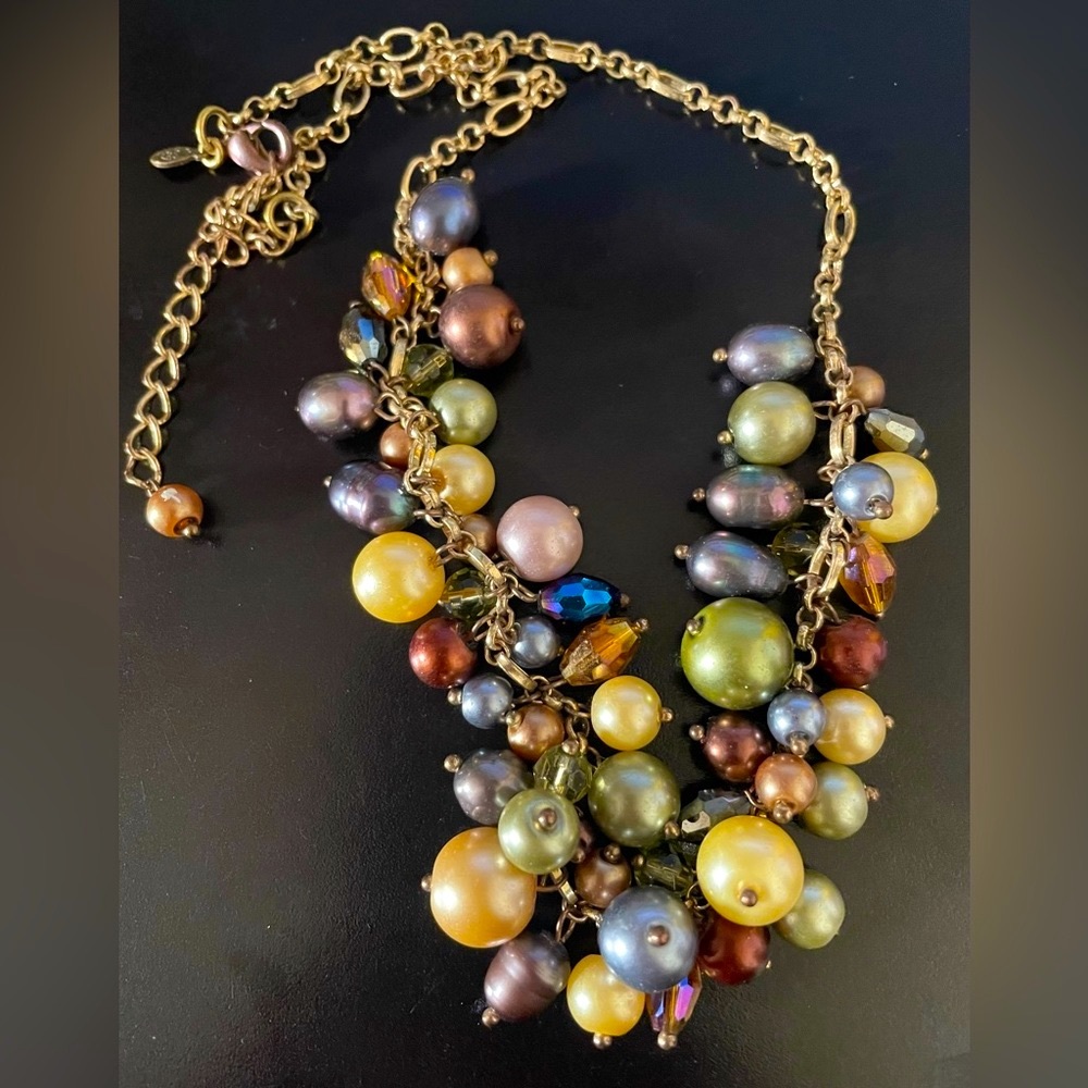 Premier Designs Multi Colored Pearls Necklace - image 1